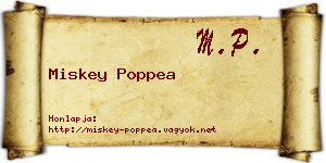 Miskey Poppea névjegykártya